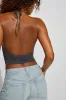 Cupro Cowl Halter Top sold by Garage