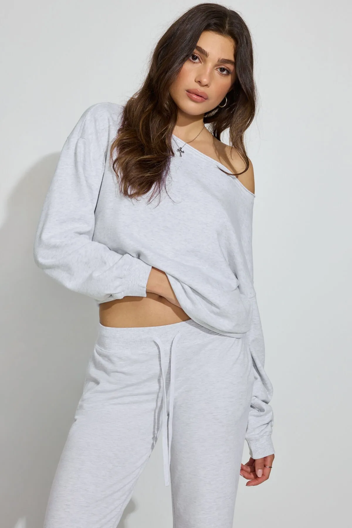 SoftTerry Off Shoulder Sweatshirt sold by Garage product image thumbnail 2