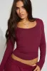 Smooth Scoop Neck Long Sleeve Top sold by Garage
