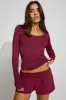 Smooth Scoop Neck Long Sleeve Top sold by Garage