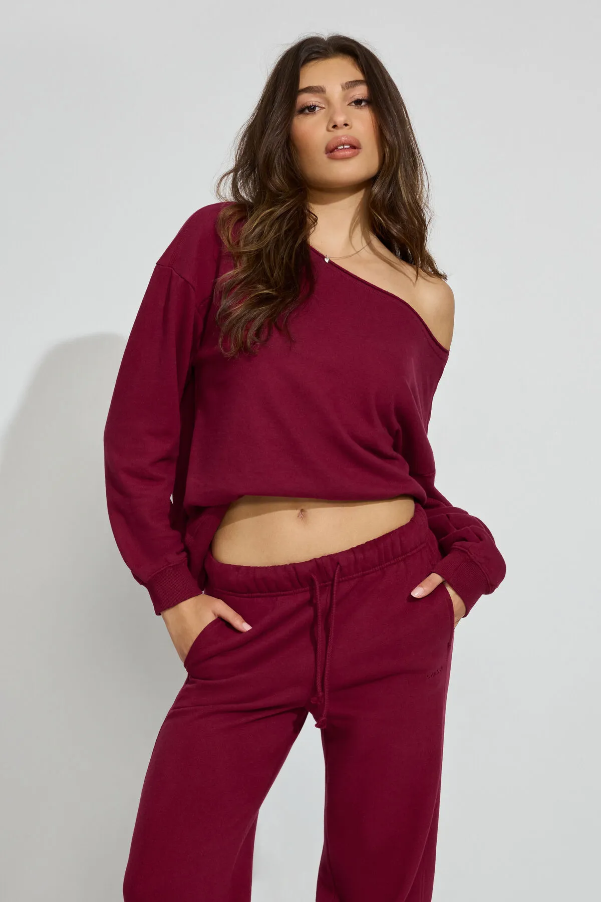 SoftTerry Off Shoulder Sweatshirt sold by Garage