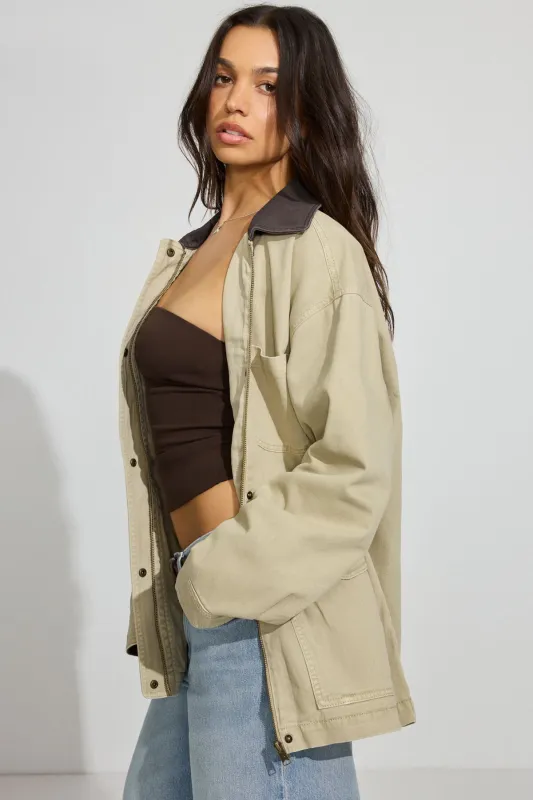 Long Twill Field Jacket sold by Garage