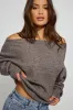Spongy Relaxed Off Shoulder Sweater sold by Garage