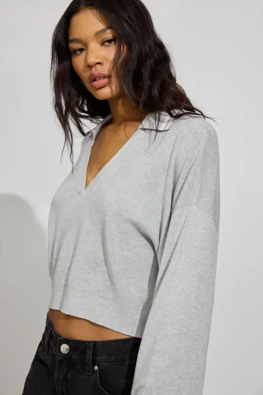 Cropped Boxy Polo Top sold by Garage