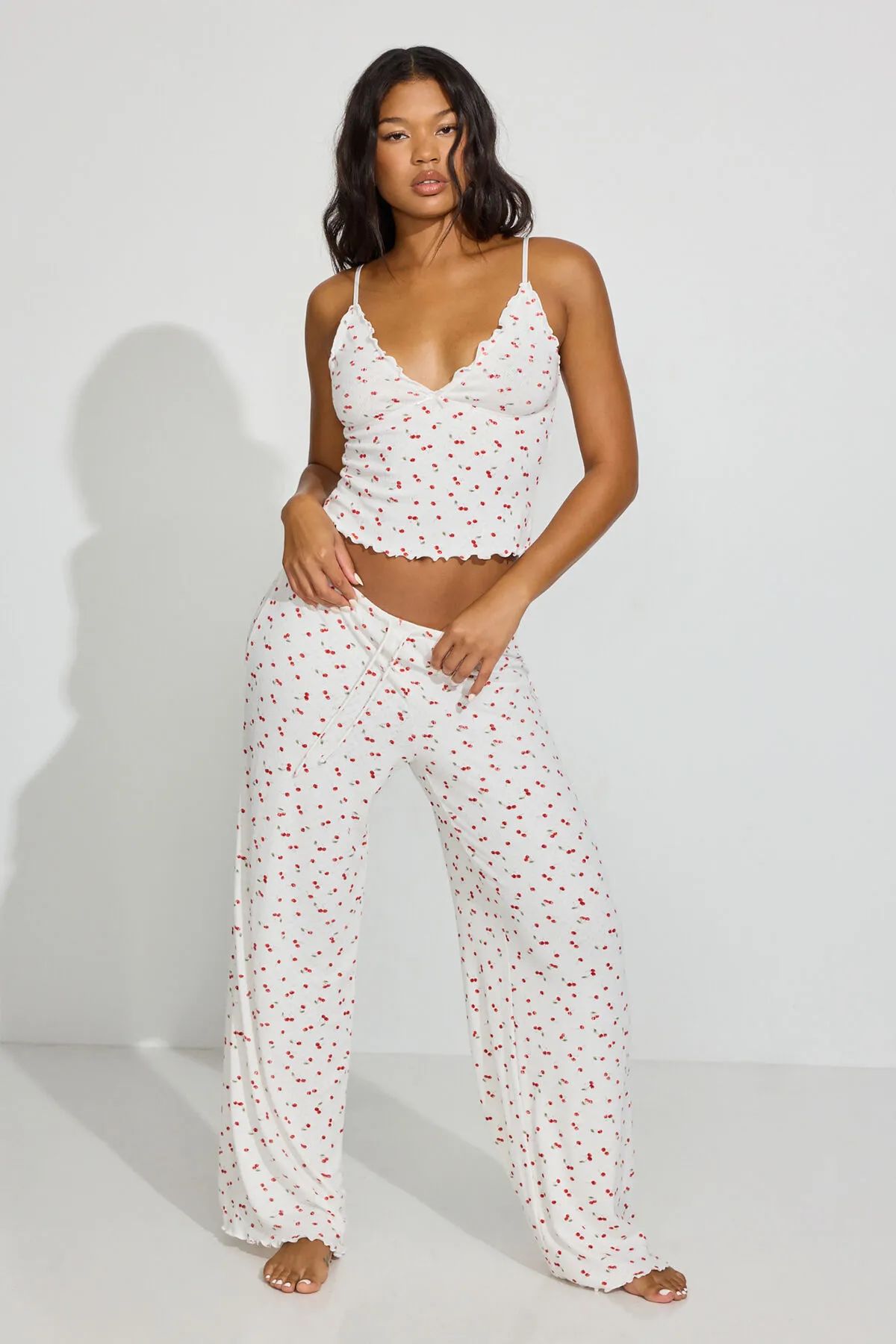 Pointelle V-Neck Cami Top sold by Garage product image thumbnail 2