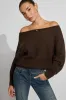 Spongy Relaxed Off Shoulder Sweater sold by Garage