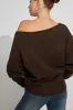 Spongy Relaxed Off Shoulder Sweater sold by Garage