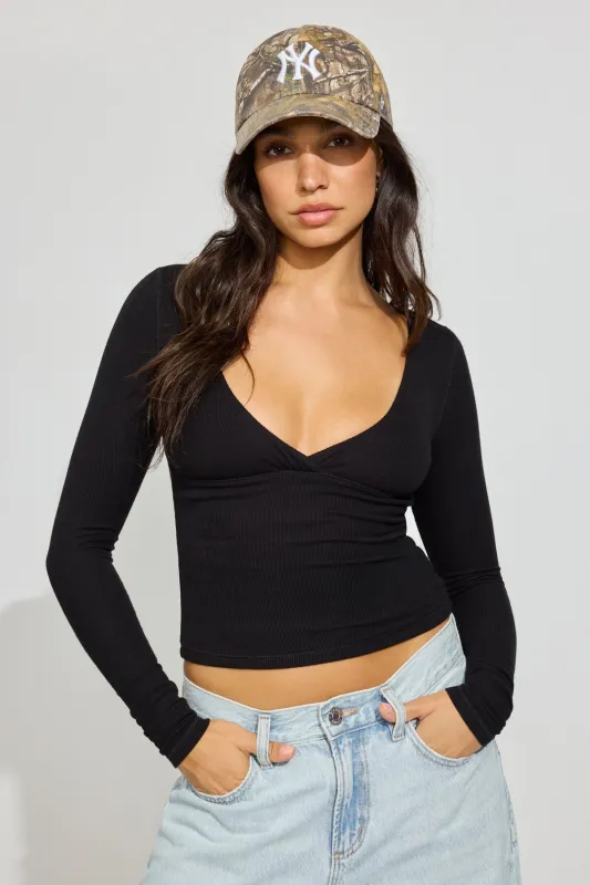 Crossover Long Sleeve Top sold by Garage