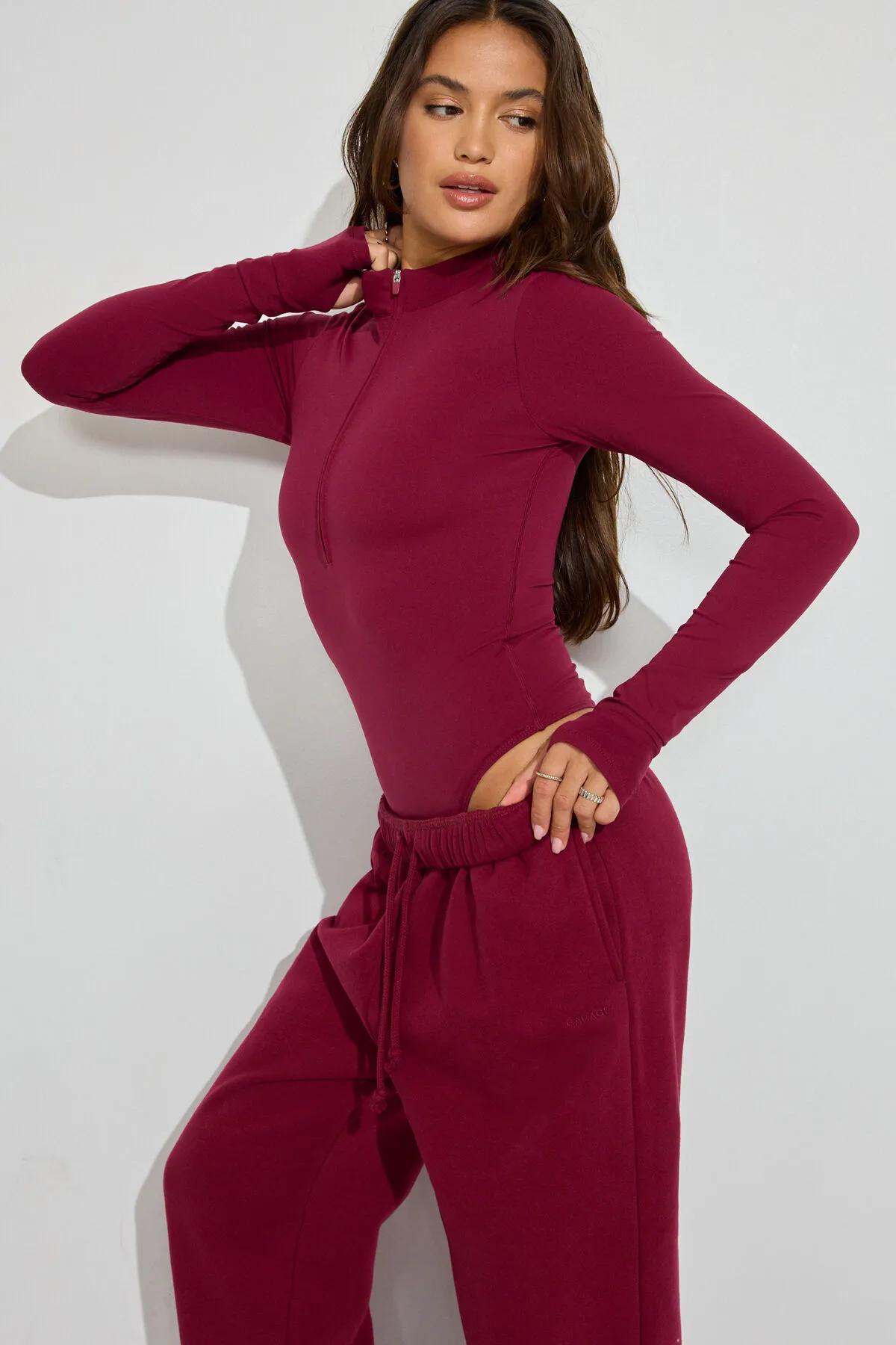 SoftActive Zip Up Long Sleeve Bodysuit sold by Garage product image thumbnail 2