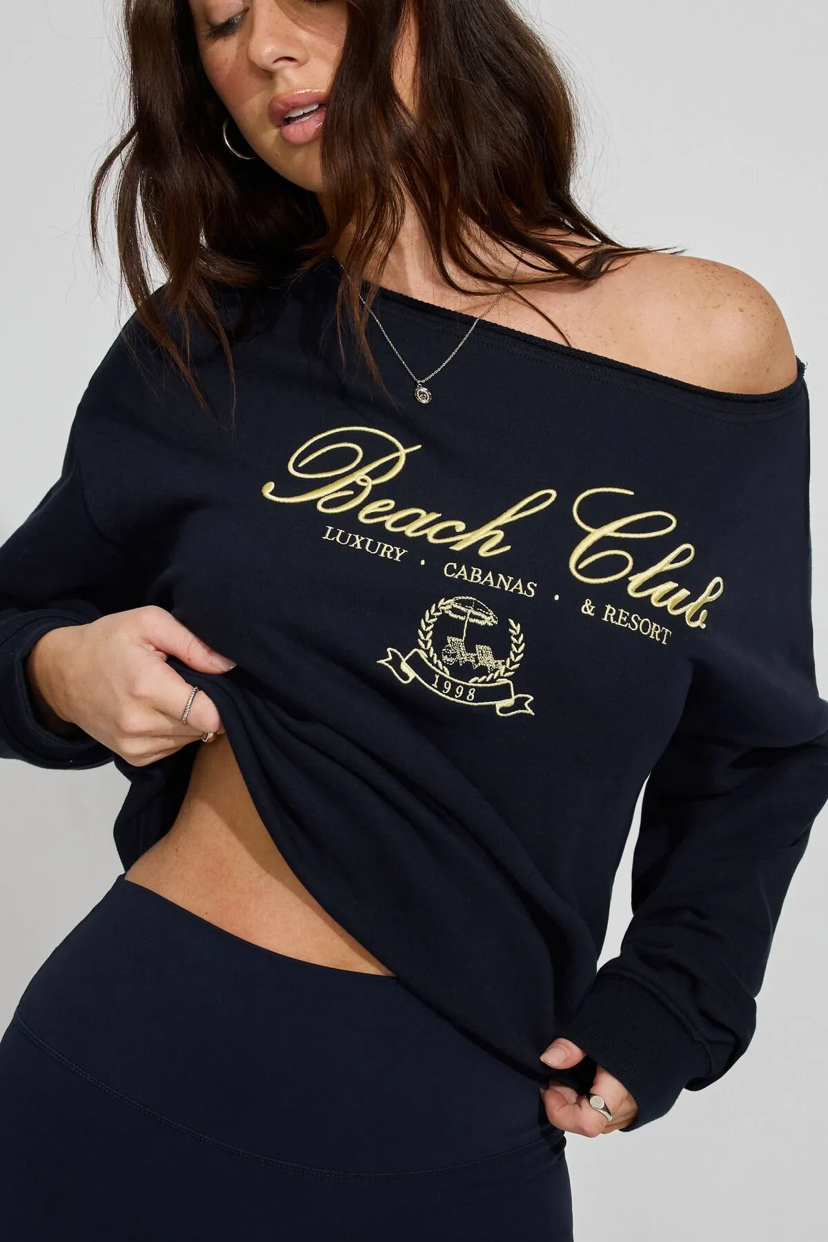 SoftTerry Off Shoulder Sweatshirt sold by Garage