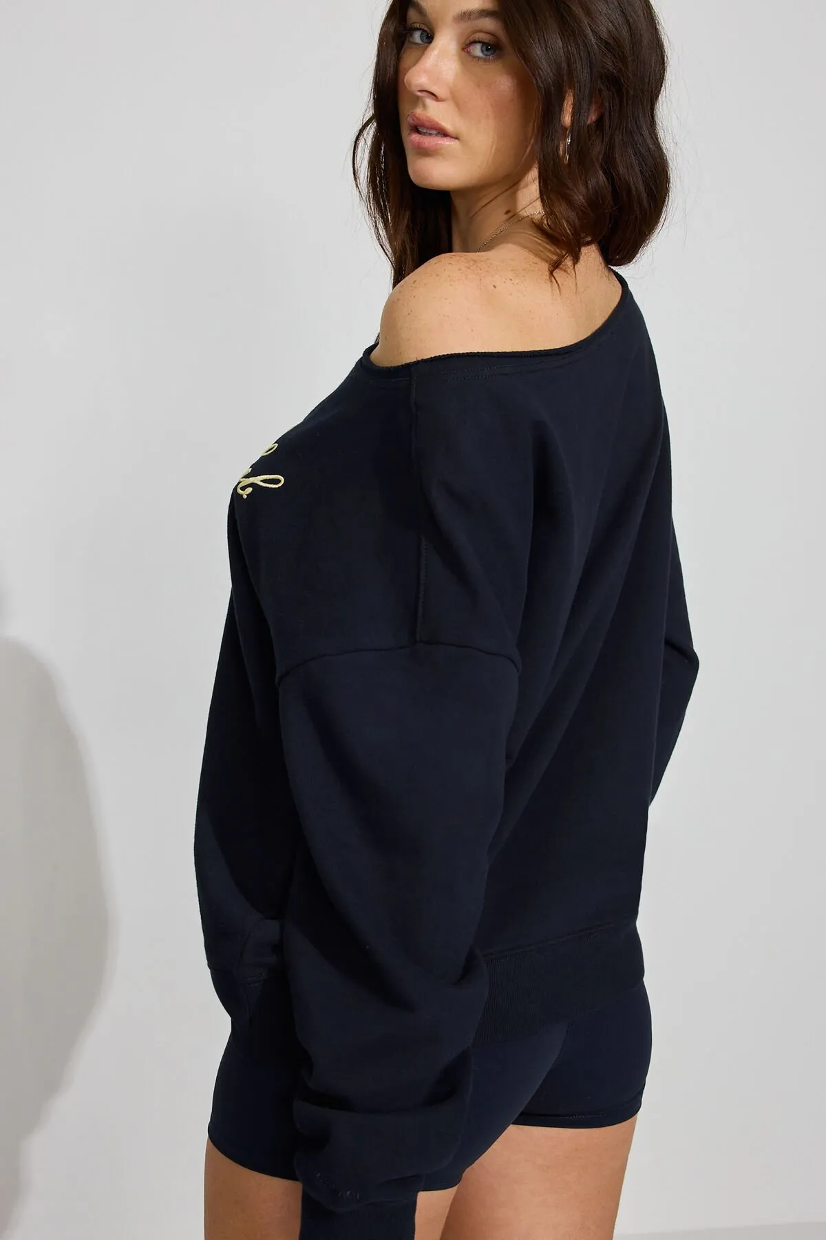 SoftTerry Off Shoulder Sweatshirt sold by Garage product image thumbnail 4