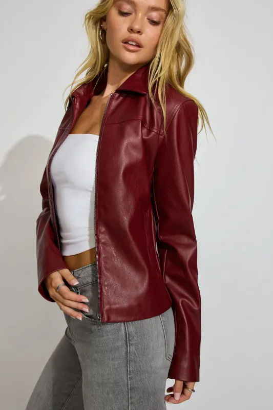 Faux Leather Worker Jacket sold by Garage