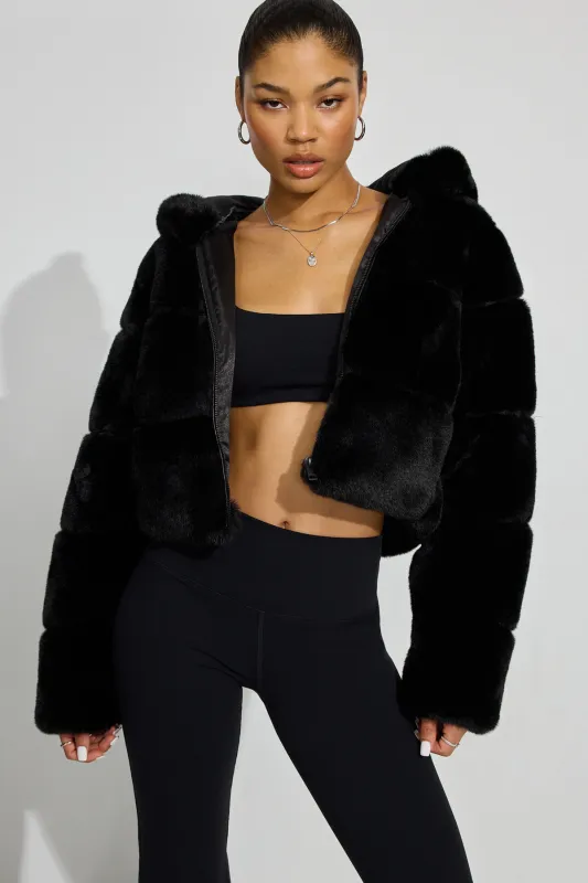 Faux-Fur Puffer Jacket sold by Garage