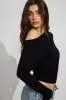Rae Asymmetric Fine Sweater sold by Garage