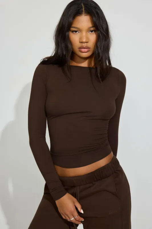 Estelle Long Sleeve Boatneck Top sold by Garage