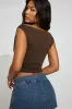 Draped Wide Boat Neck Top sold by Garage