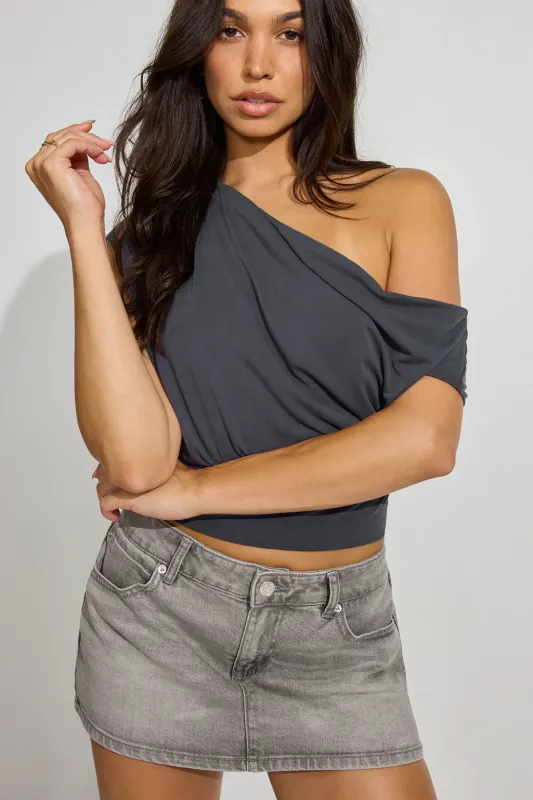 Off Shoulder Band Top sold by Garage