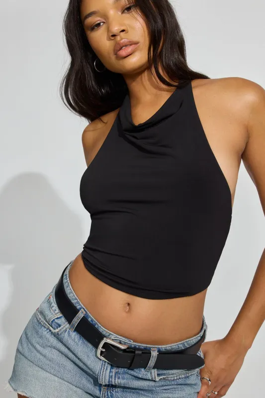 High Neck Cowl Top sold by Garage