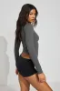 Sleek Crewneck Long Sleeve Top sold by Garage