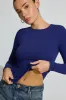 Sleek Crewneck Long Sleeve Top sold by Garage