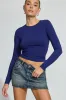 Sleek Crewneck Long Sleeve Top sold by Garage