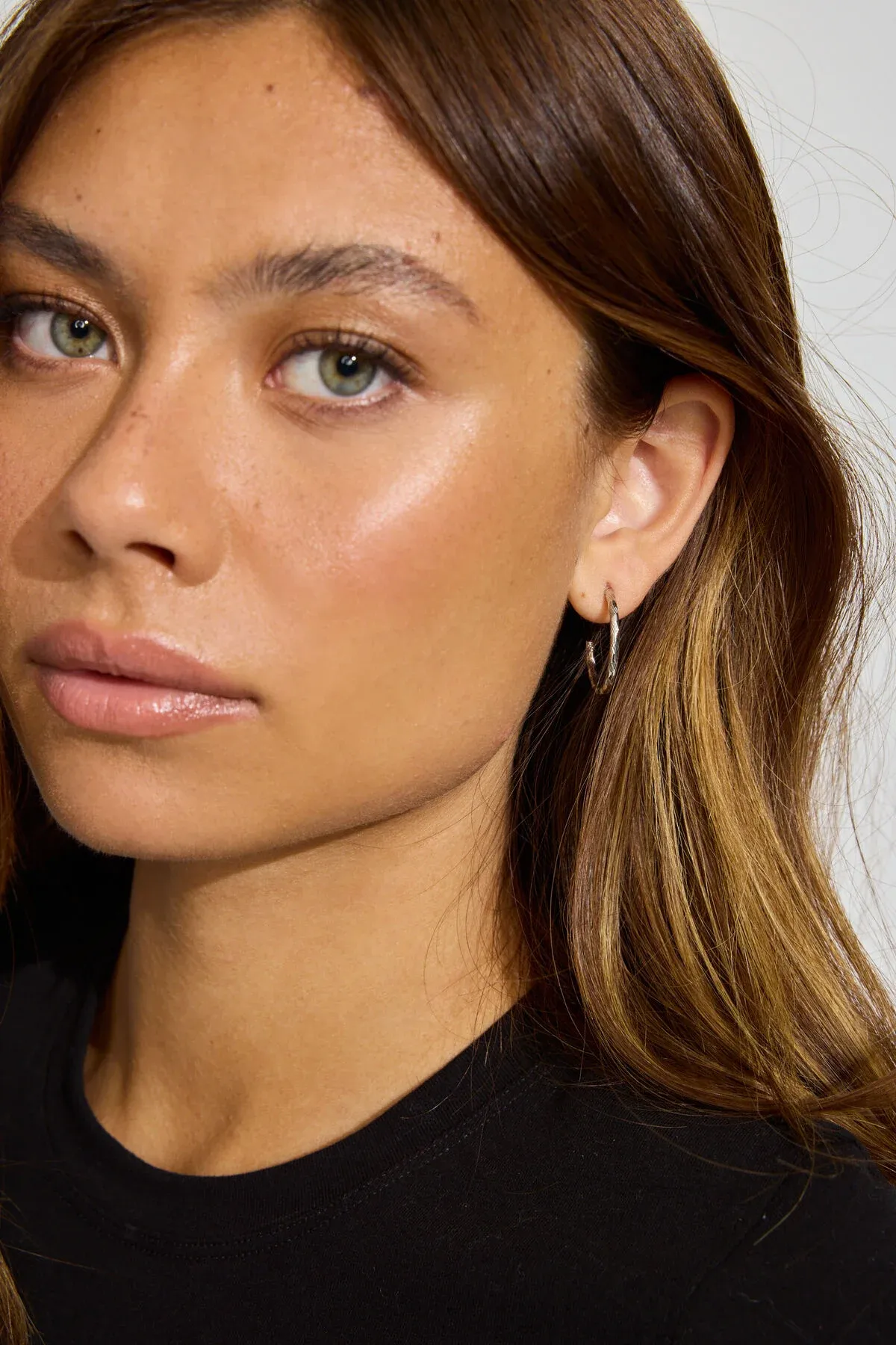 Set of 3 Textured Open Hoop Earrings sold by Garage