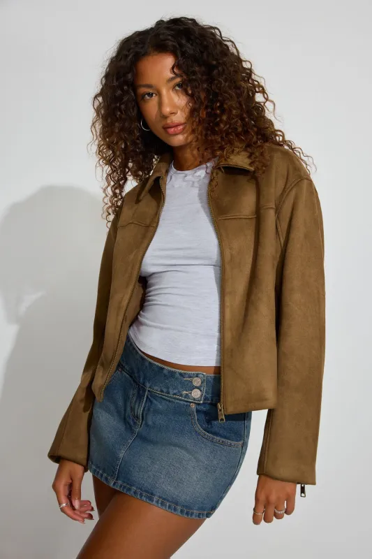 Oversized Suede Worker Jacket sold by Garage