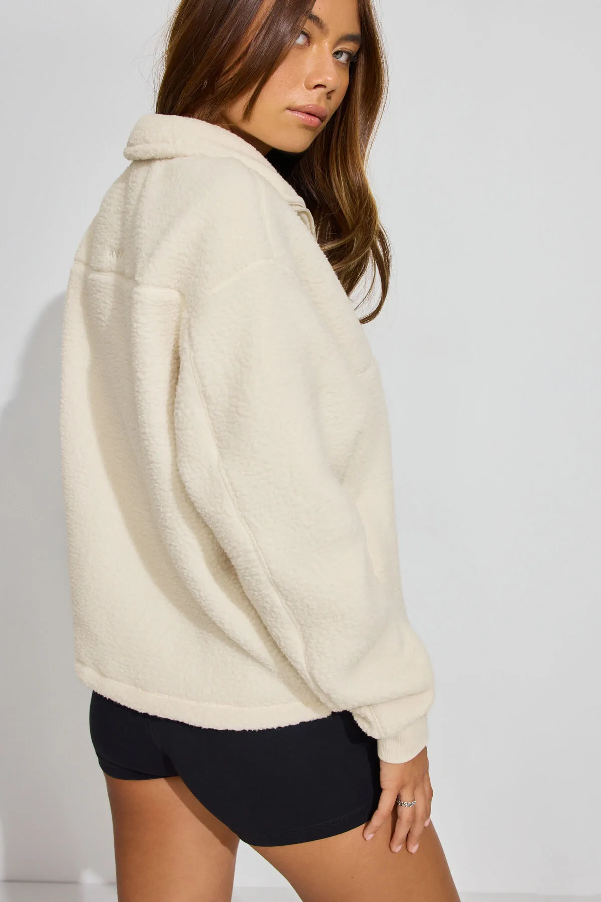 Sherpa Mock Neck Half Zip Sweater sold by Garage product image thumbnail 4