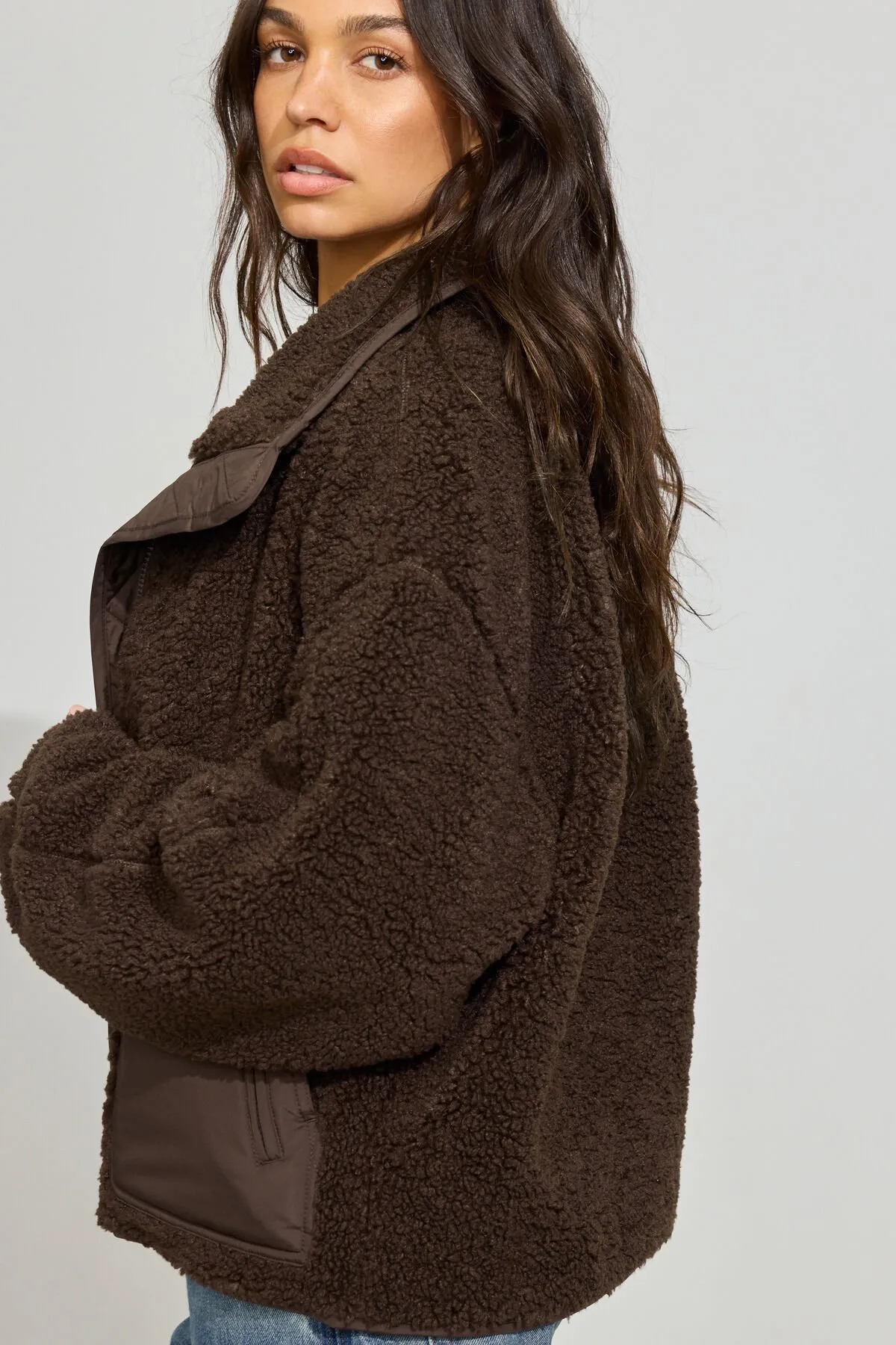 Sherpa Mixed Media Jacket sold by Garage product image thumbnail 2