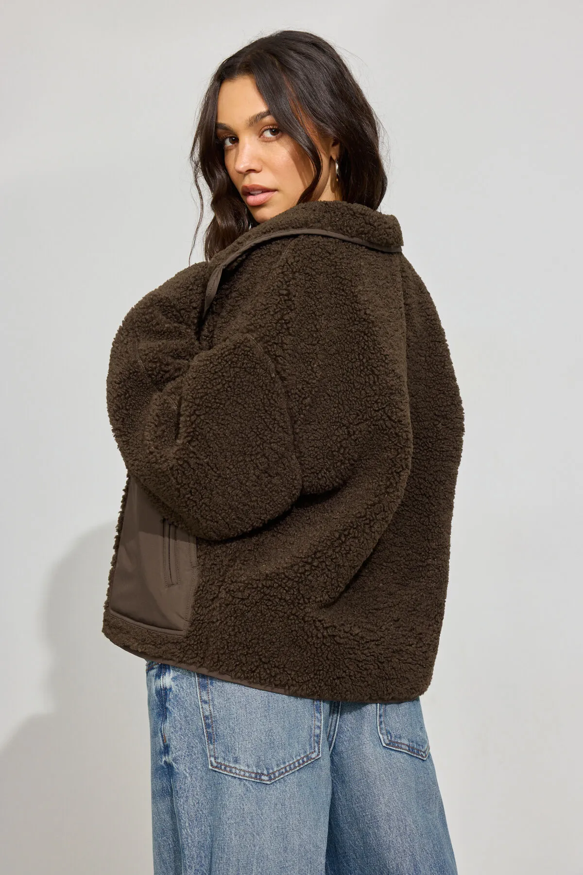 Sherpa Mixed Media Jacket sold by Garage product image thumbnail 5