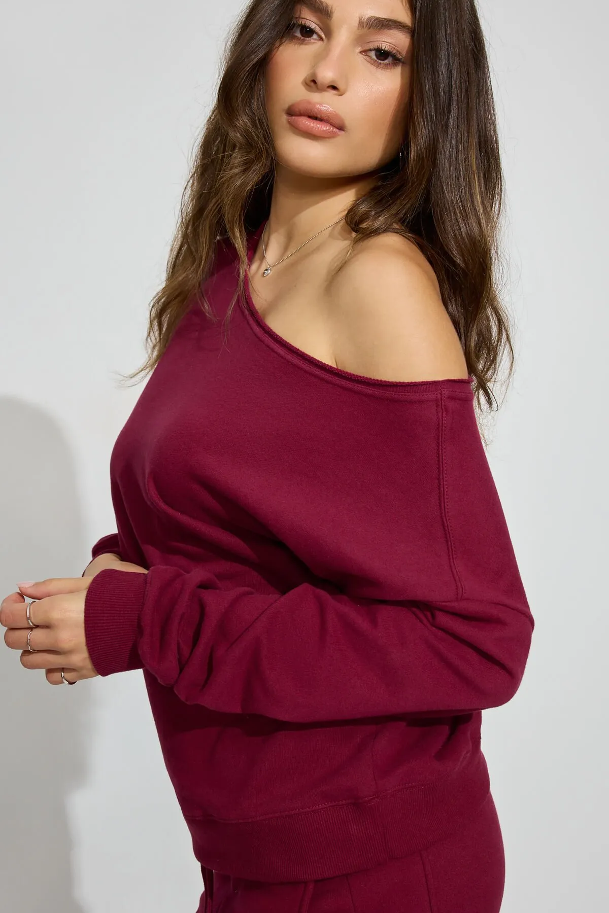 SoftTerry Off Shoulder Sweatshirt sold by Garage product image thumbnail 2