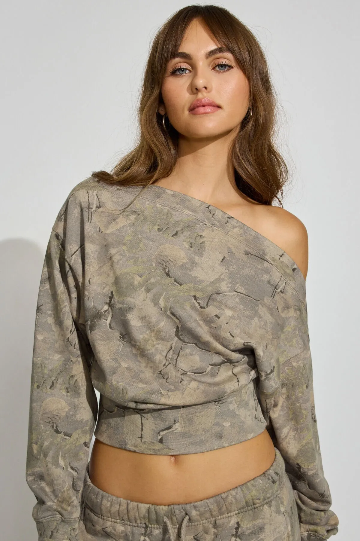 SoftTerry Rib Off Shoulder Sweater sold by Garage