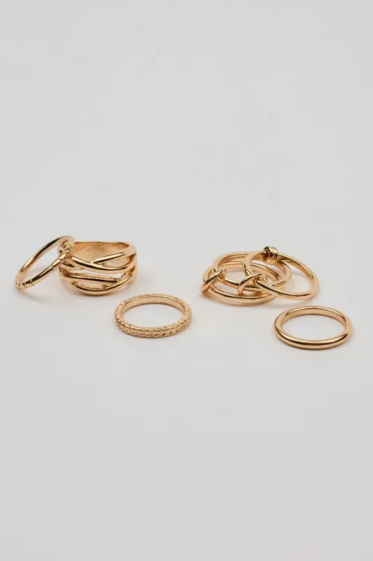 Set of 7 Modern Rings sold by Garage
