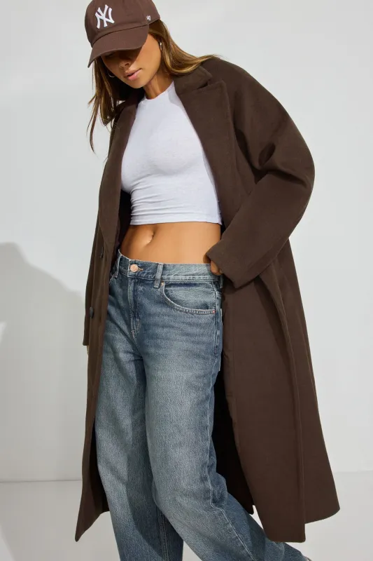 Oversized Long Felted Trench Coat sold by Garage