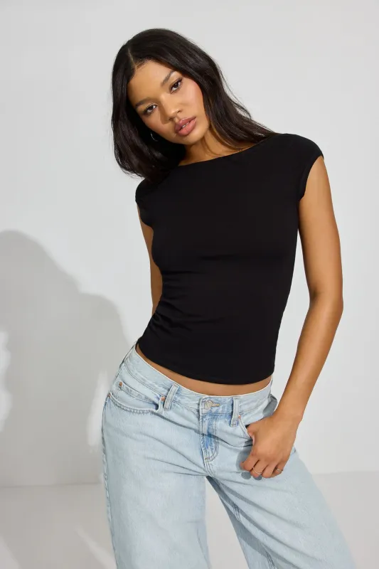 Estelle Boatneck Short Sleeve T Shirt sold by Garage