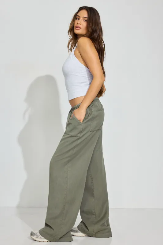 Twill Pull-On Pants sold by Garage