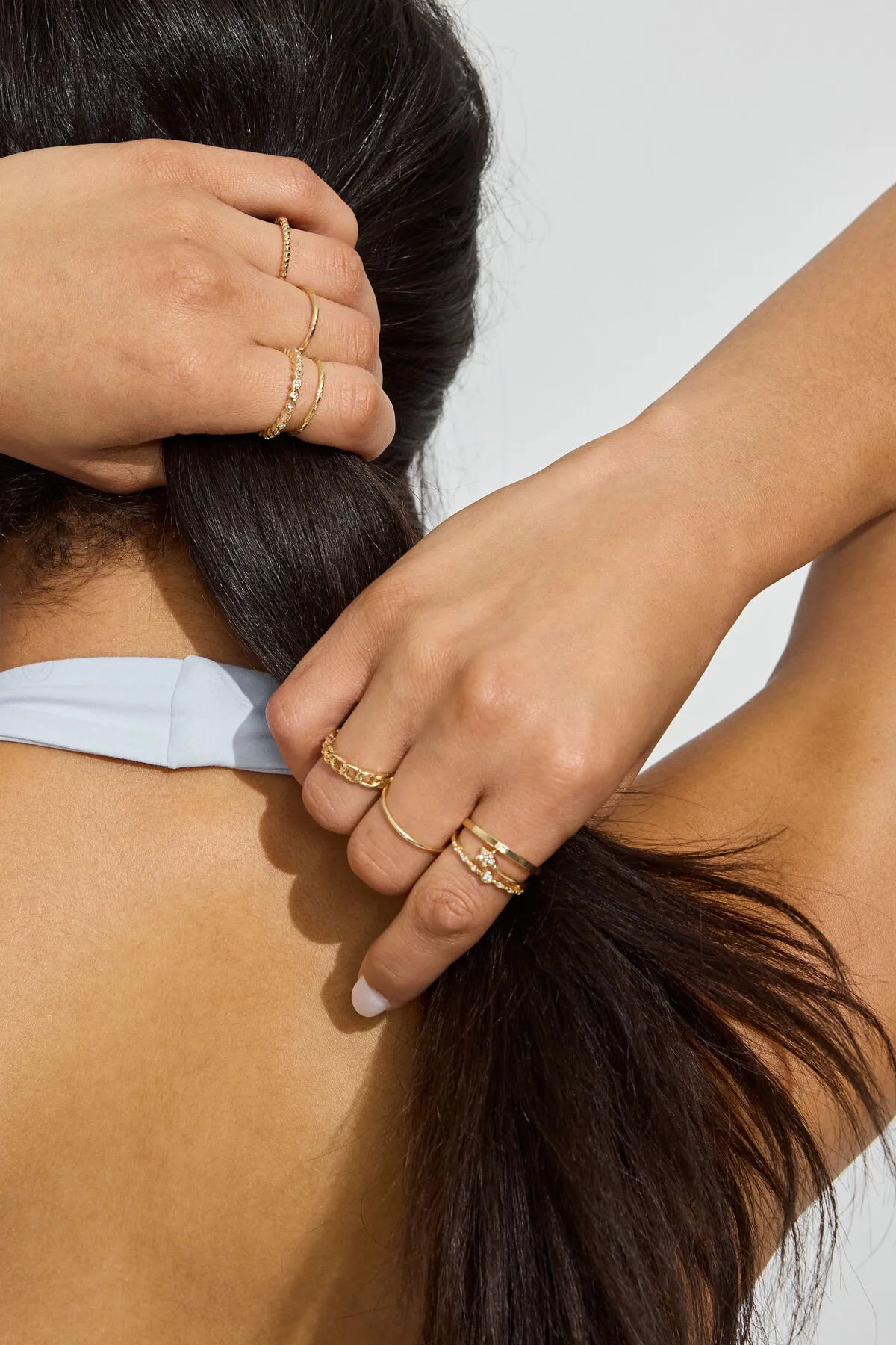 Set of 9 Star Gem Clean Rings sold by Garage