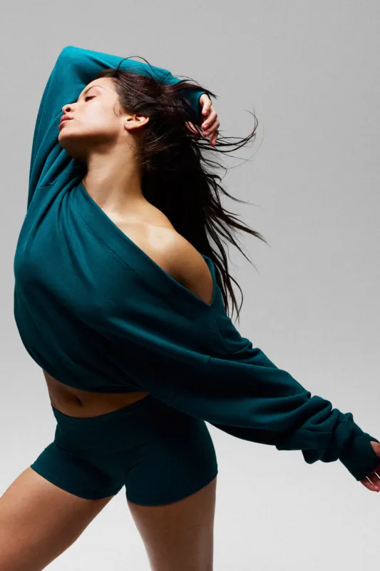 SoftTerry Rib Off Shoulder Sweater sold by Garage