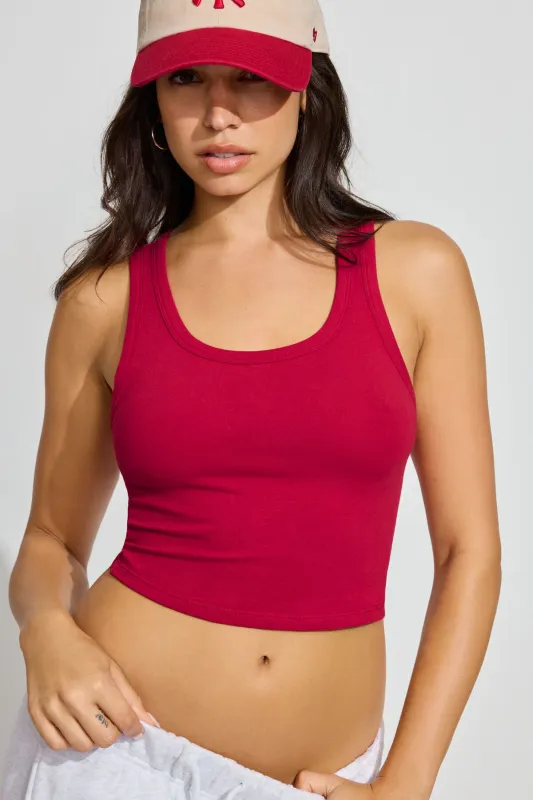 Mid Neck Cropped Tank Top made by Garage