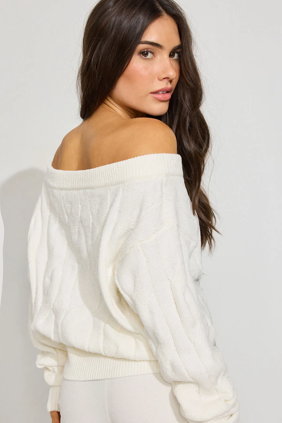Chenille Off Shoulder Sweater sold by Garage product image thumbnail 4