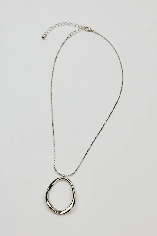 Hammered Single Oval Necklace sold by Garage