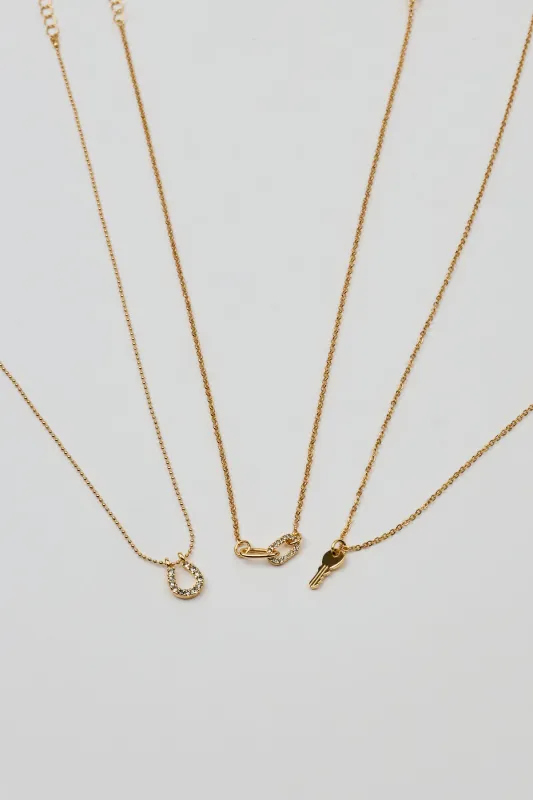 Set of 3 Key, Shoehorn & Link Necklaces sold by Garage