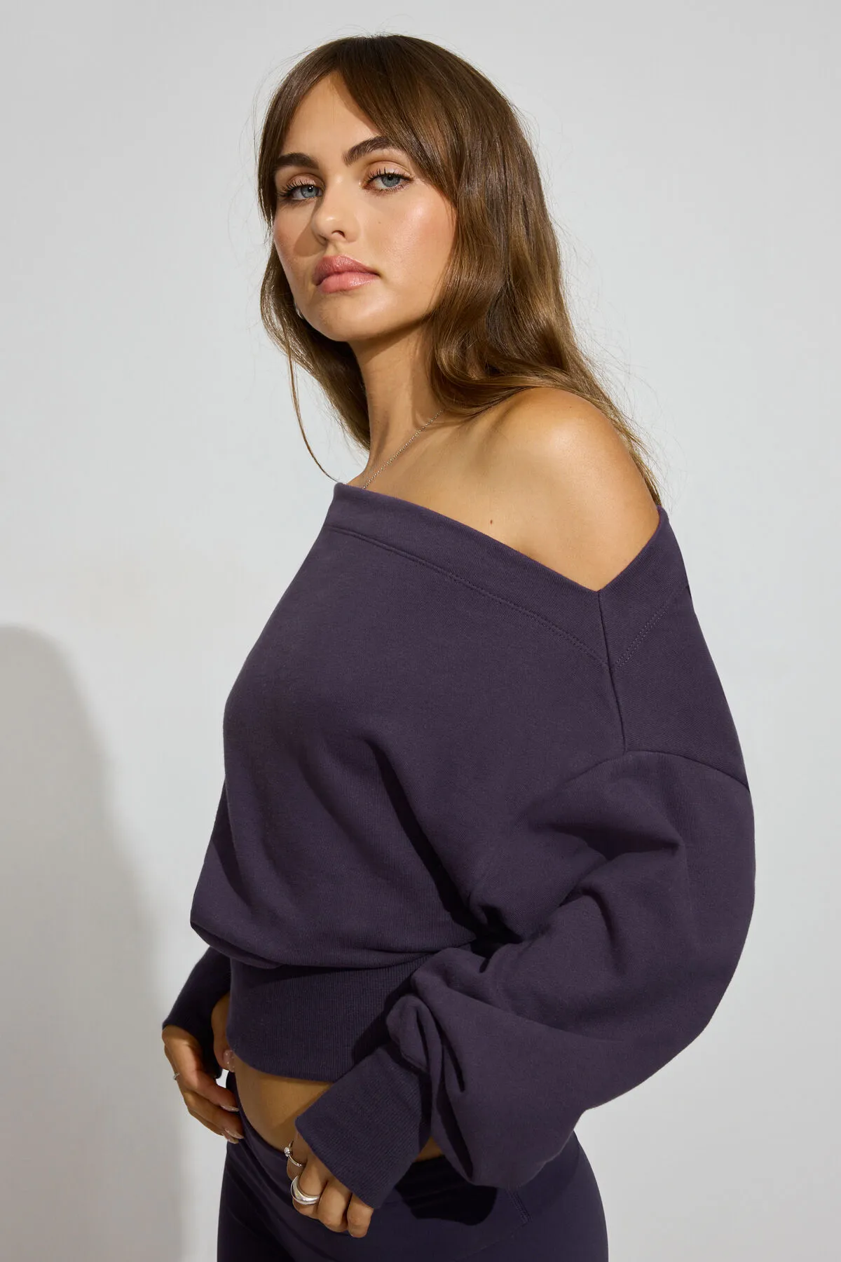 SoftTerry Rib Off Shoulder Sweater sold by Garage product image thumbnail 3