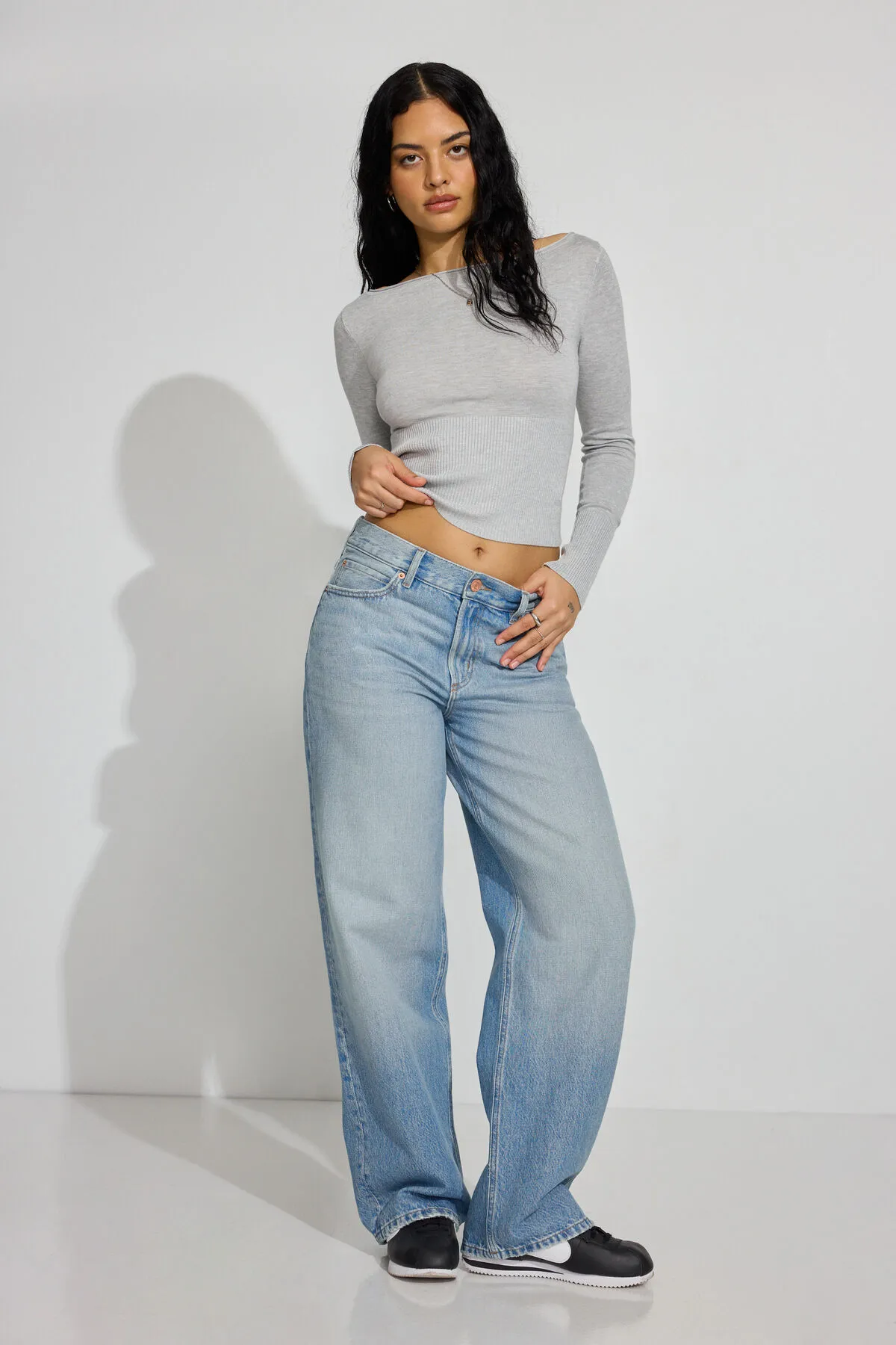 Ryan Fitted Boatneck Sweater - Garage - Greys - Women Clothing sold by Garage product image thumbnail 2