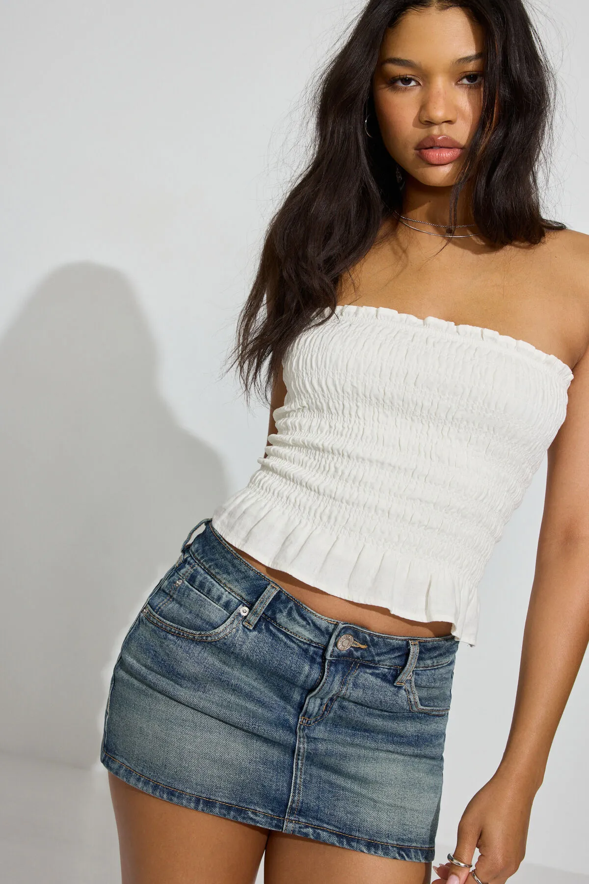 Linen Smocked Tube Top sold by Garage product image thumbnail 2