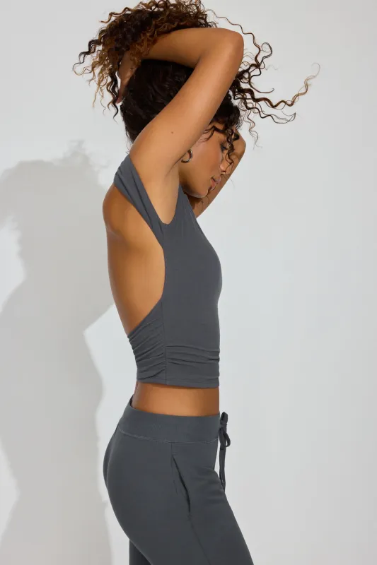 SuperSoft Ruched Back Top sold by Garage