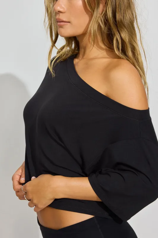 Wide Boat Neck Banded Tee sold by Garage