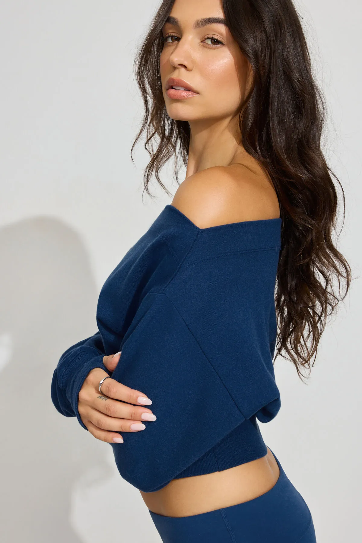 SoftTerry Rib Off Shoulder Sweater sold by Garage product image thumbnail 3