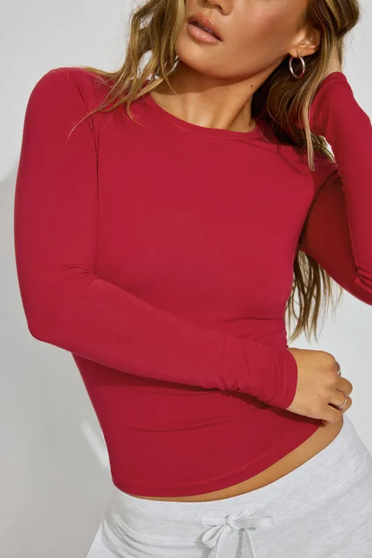 Smooth Long Sleeve Crewneck Top sold by Garage