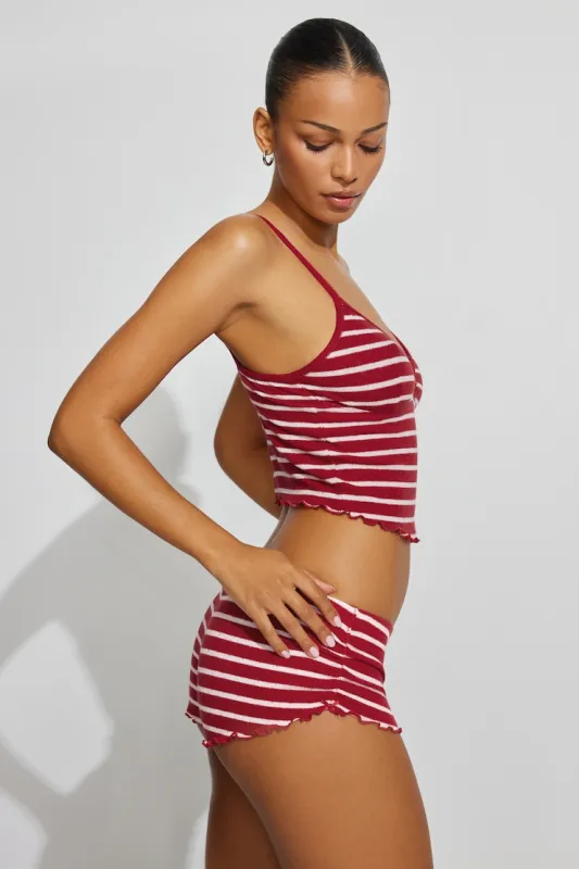 Pointelle Ruched Tiny Shorts sold by Garage